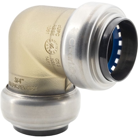 Legend Valve Transparent Push-to-Connect Fittings, 1/2in Push Fit Elbow 457-053